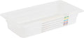 Restaurantware Food Storage Container 1 Pack of 12.7 x 6.8 x 2.5 Inches Plastic Stackable Storage Box White Reusable Label Container Dishwasher Safe For Restaurants And Kitchens