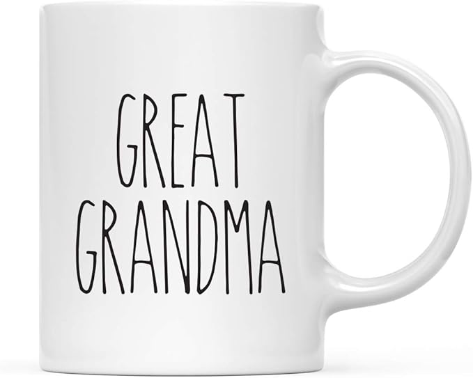 Andaz Press Simple Rustic Farmhouse Kitchen Decor 11oz. Ceramic Coffee Tea Mug Gift, Great Grandma, 1-Pack