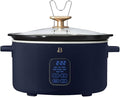 Beautiful 6 Qt Programmable Slow Cooker with Touch Control, Digital Timer and Keep Warm Function – Large Electric pot Capacity Kitchen Appliance by Drew-Barrymore (Starry Night Blue)