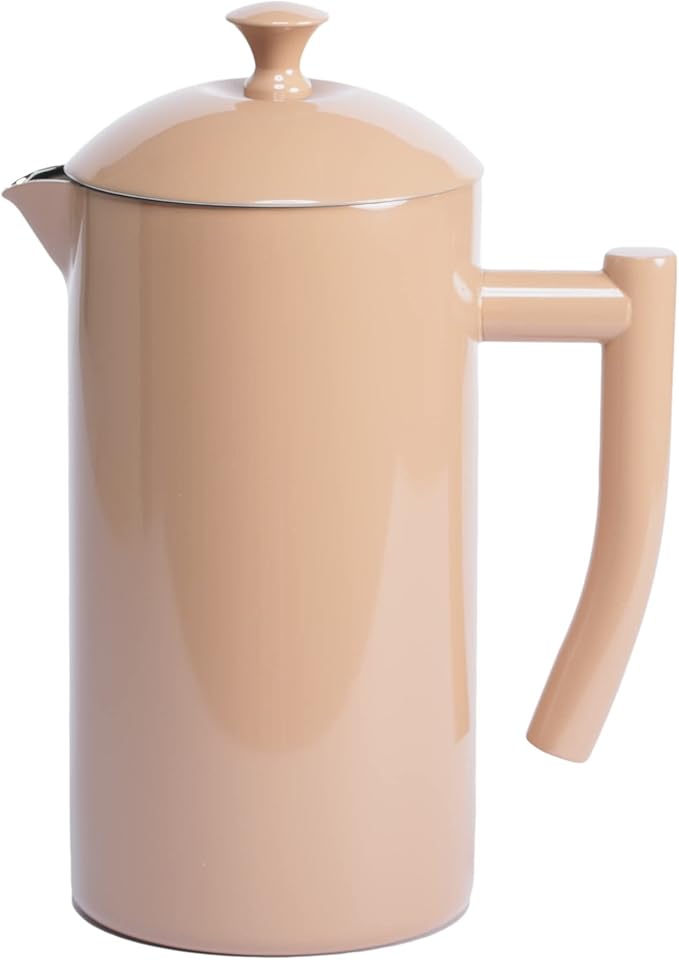 Frieling Double-Walled Stainless Steel French Press Coffee Maker - Sandstone 34 fl oz - Camping & Insulated French Press Coffee Pot