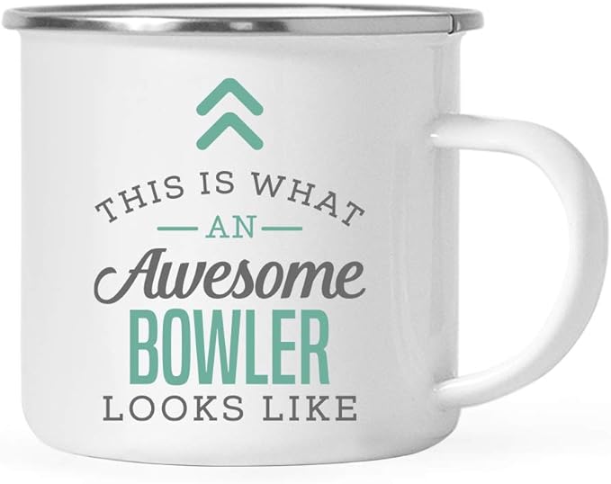 Andaz Press 11oz. Stainless Steel Campfire Coffee Mug Gift, This is What an Awesome Bowler Looks Like, 1-Pack, Birthday Gift Ideas Coworker Him Her, Includes Gift Box