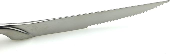 JASHII 18/10 Stainless Steel 8 Piece Mirror Polished Silver Steak Knife Silverware Utensil Set