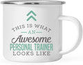 Andaz Press 11oz. Stainless Steel Campfire Coffee Mug Gift, This is What an Awesome Personal Trainer Looks Like, 1-Pack, Birthday Gift Ideas Coworker Him Her, Includes Gift Box