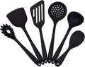6 Pcs Silicone Kitchen Utensils Set, Silicone Cooking Utensils, Heat Resistant Kitchen Cooking Utensils Set,High Heat Resistant to 480°F, Hygienic One Piece Design, (Black)
