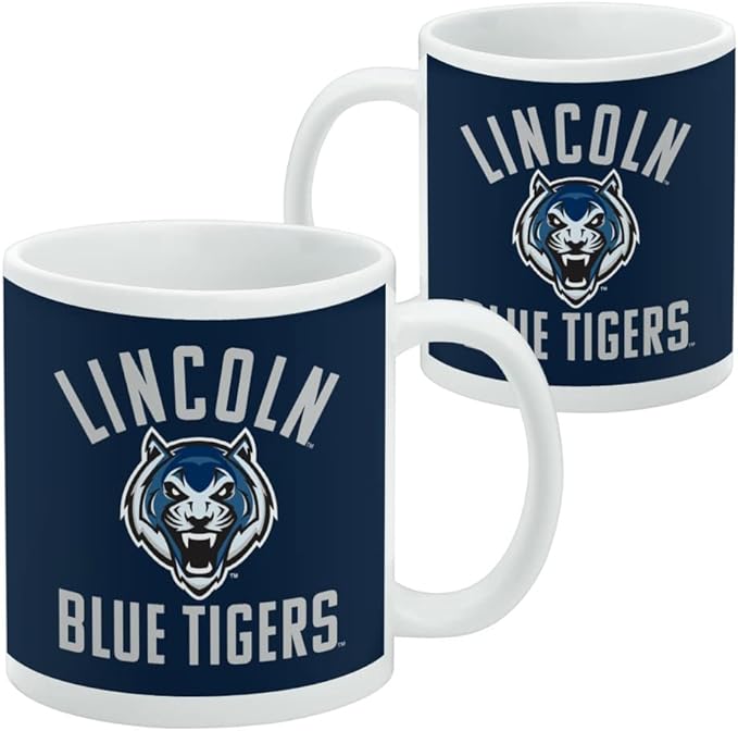 Lincoln University (MO) Lions Logo Ceramic Coffee Mug, Novelty Gift Mugs for Coffee, Tea and Hot Drinks, 11oz, White