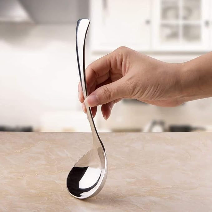 IMEEA 7.6" Gravy Ladle Set of 2, 18/10 Stainless Steel Soup Ladle