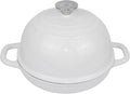 Dutch Oven for Bread Baking Bread Oven for Sourdough Bread Baking, Enameled Cast Iron Dutch Oven Pot with Lid 5 qt Cast Iron Bread Pan, White