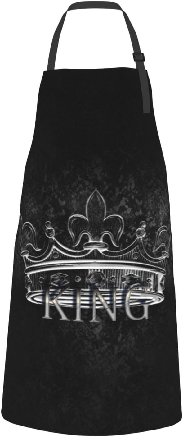 King Aprons Mens Aprons with Pockets and Adjustable Cool Apron for Gardening Cooking Kitchen