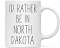 Andaz Press U.S. State 11oz. Coffee Mug Gift, I'd Rather Be in North Dakota, 1-Pack, Long Distance College Going Away Study Abroad Birthday Christmas Gifts