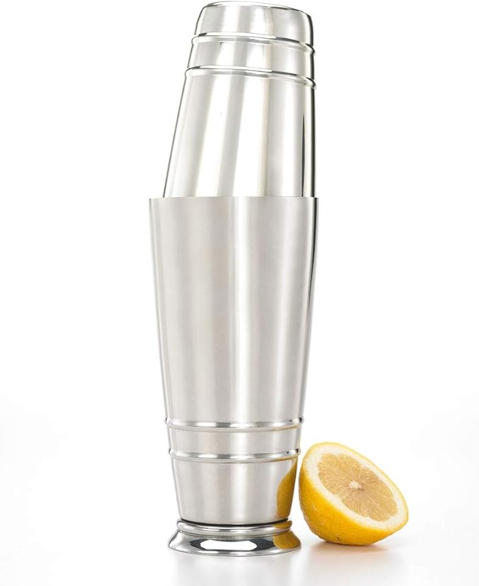 Barfly Cocktail Tin, Set (18 oz and 28 oz), Stainless Steel w/embossed ribs