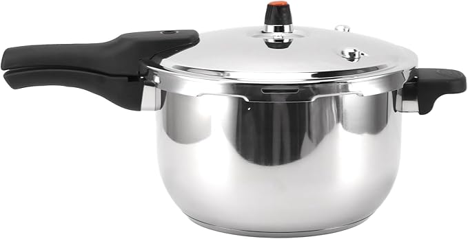Yoidesu Stainless Steel Pressure Cooker with Safety Valve, 80KPA, Multifunctional Design for Efficient and Fast Cooking (12L)