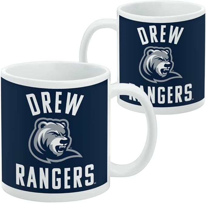 Drew University Rangers Logo Ceramic Coffee Mug, Novelty Gift Mugs for Coffee, Tea and Hot Drinks, 11oz, White