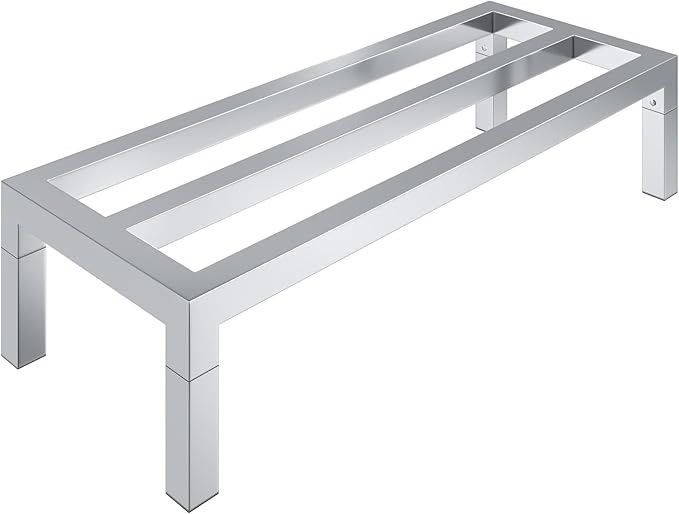36" Long x 14" Wide | Height: 8" Off The Floor Aluminum Dunnage Rack | Storage in Restaurant, Kitchens and Garages and More!