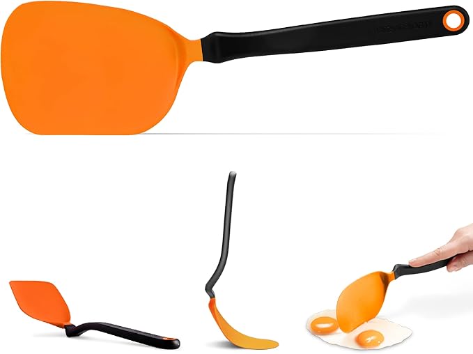 Dreamfarm Chopula –Super Flexible Chopping Sit Up Spatula – Safe for Non-Stick One Size Orange