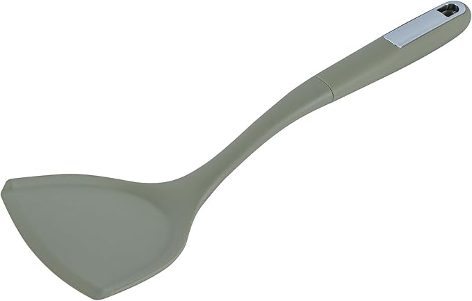 Restaurantware Silicone Utensil Set Pack of 1 Non-Slip Handle 6-Piece Kitchen Tool Set, Heat-Resistant Dishwasher-Friendly Cooking Accessories, Durable Green Cooking Utensils