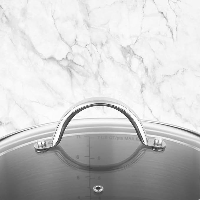 GreatChef Stock Pot Stainless Steel for Cooking Riveted Handle, Heavy Duty Vessel,Induction Compatible All Cooktops in Use, Dishwasher & Oven Safe (14 Quart)