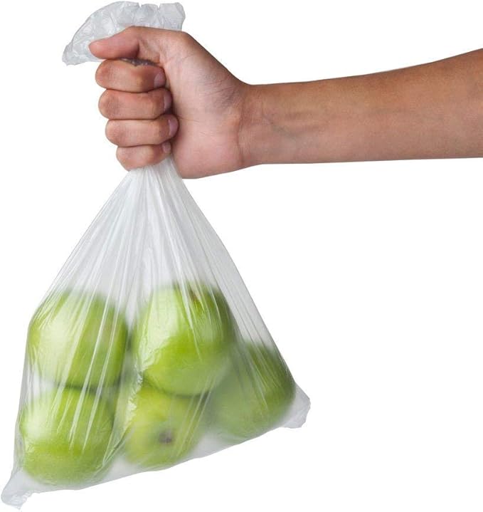 Food Storage Bags, 12" X 20" Clear Plastic Produce Bag for Fruits, Vegetable, Bread, Kitchen Bags On a Roll, (4, 12' x20')