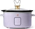 Beautiful 4-Quart Slow Cooker with Touch-Activated Display, Programmable Digital Controls, Removable Non-Stick Pot, Keep Warm Function, by Drew Barrymore (Lavender)