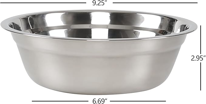 Xyskin Set of 4 Stainless Steel Mixing Bowl Set, Metal Serving Bowls, Great for Cooking, Baking, Prepping