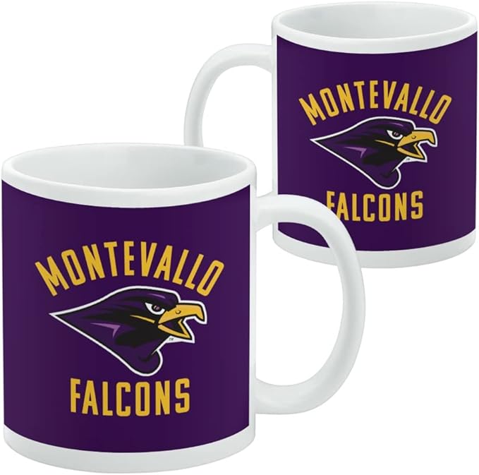 University of Montevallo Falcons Logo Ceramic Coffee Mug, Novelty Gift Mugs for Coffee, Tea and Hot Drinks, 11oz, White