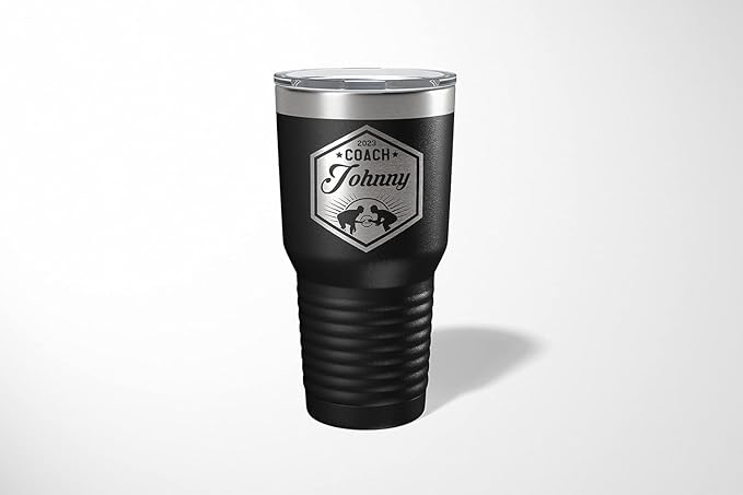 Wrestling Coach gifts, Tumbler, Coach tumbler, Wrestling gifts, Coach Beer glass, Coach gift, Coach gifts, Wrestling Coach (Wrestling Hexagon, Black, Wrestling Hexagon 30oz Black)