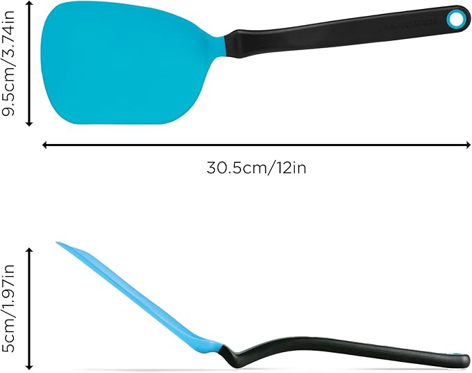 Dreamfarm Chopula Non-Stick-Safe Super-Flexible Sit-Up Spatula with Strong Flat Edge to Separate Food - 12" Dreamfarm Blue