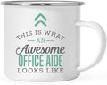 Andaz Press 11oz. Stainless Steel Campfire Coffee Mug, This Is What an Awesome Office Aide Looks Like, 1-Pack, Birthday Gift Ideas for Coworker, Includes Gift Box