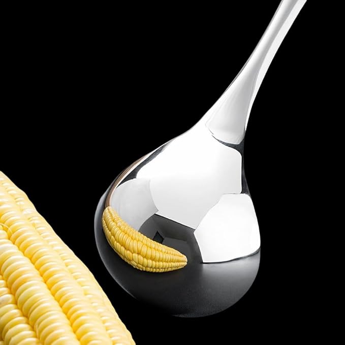 Small Ladle,Sauce,Gravy Soup Spoon 1 Pack Hollow handle SUS 304 Stainless Steel 8‘’ Ladle (Color:Silver).