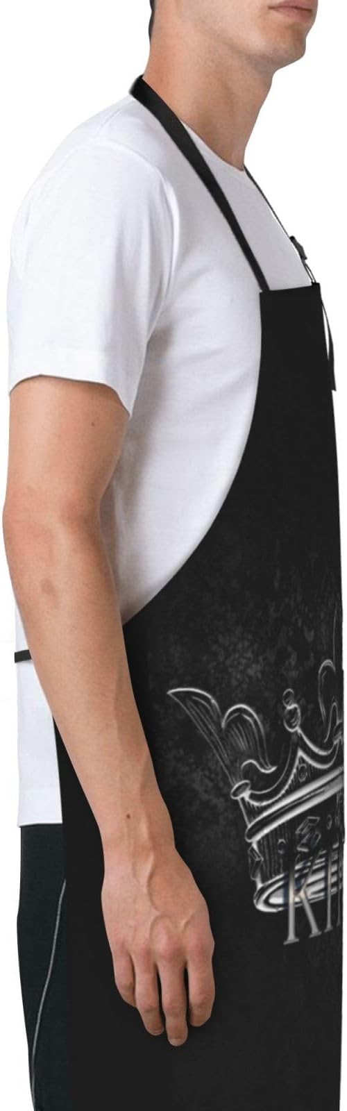 King Aprons Mens Aprons with Pockets and Adjustable Cool Apron for Gardening Cooking Kitchen