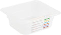 Restaurantware Food Storage Container 1 Pack of 6.8 x 6.2 x 2.5 Inches Plastic Stackable Storage Box White Reusable Label Container Dishwasher Safe For Restaurants And Kitchens