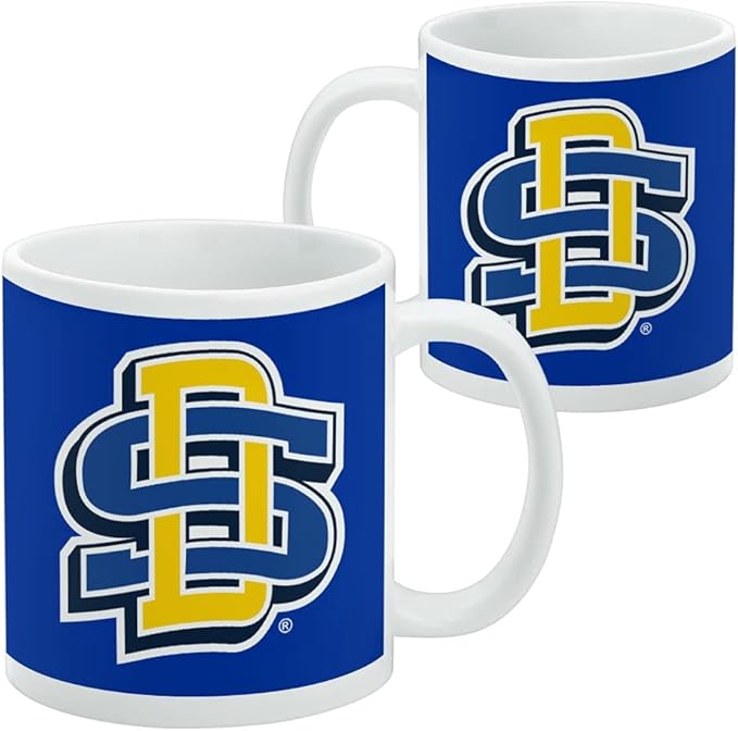 South Dakota State University Logo Ceramic Coffee Mug, Novelty Gift Mugs for Coffee, Tea and Hot Drinks, 11oz, White
