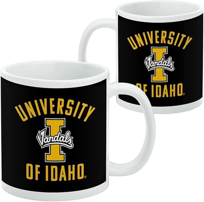 University of Idaho Vandals Ceramic Coffee Mug, Novelty Gift Mugs for Coffee, Tea and Hot Drinks, 11oz, White