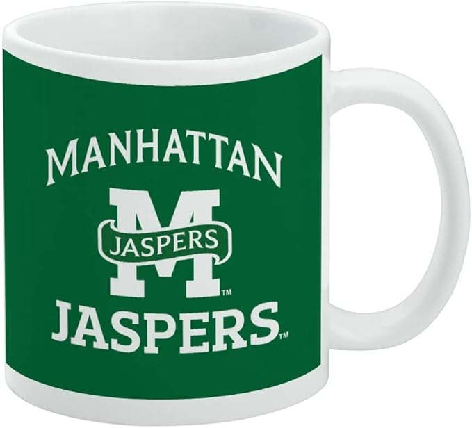 Manhattan College Jaspers Logo Ceramic Coffee Mug, Novelty Gift Mugs for Coffee, Tea and Hot Drinks, 11oz, White