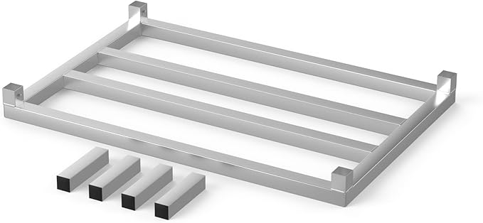 36" Long x 24" Wide | Height: 8" Off The Floor Aluminum Dunnage Rack | Storage in Restaurant, Kitchens and Garages and More!