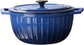 5 Quart Cast Iron Dutch Oven Pot with Lid, enameled cast iron pot, blue dutch oven, porcelain cast iron dutch oven, pot with lid blue