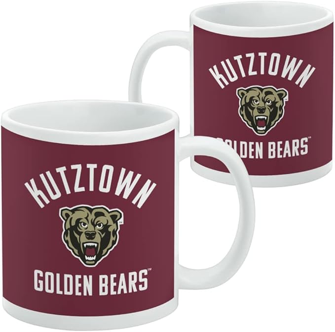 Kutztown Bear Ceramic Coffee Mug, Novelty Gift Mugs for Coffee, Tea and Hot Drinks, 11oz, White
