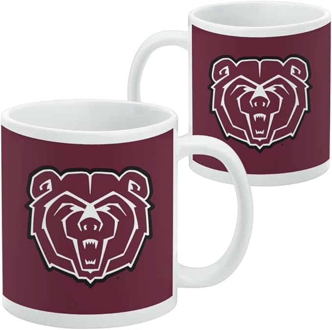 Missouri State University Bears Logo Ceramic Coffee Mug, Novelty Gift Mugs for Coffee, Tea and Hot Drinks, 11oz, White