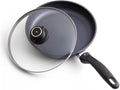 Swiss Diamond Frying Pans Nonstick with Lid, Features Stainless Steel Handle, Nonstick Diamond Coated Aluminum Skillets and Oven Safe Frying Pans with Lids, Cover Included, 10.25 Inch