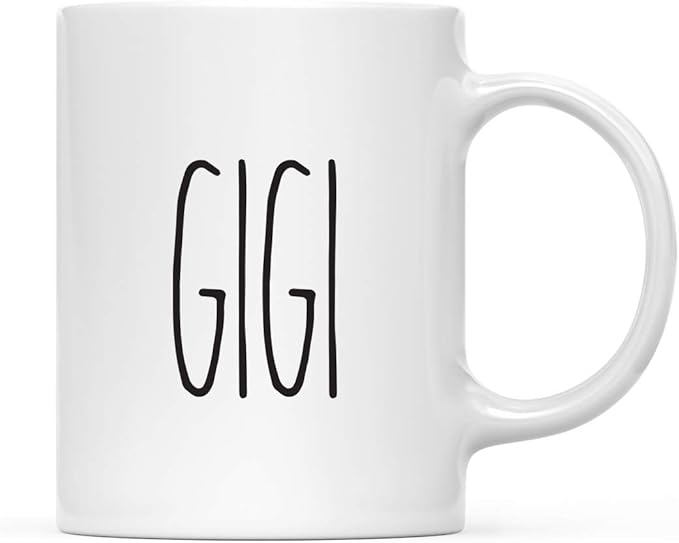 Andaz Press Simple Rustic Farmhouse Kitchen Decor 11oz. Ceramic Coffee Tea Mug Gift, Gigi, 1-Pack, Birthday Christmas Gift Ideas for Family, Friends