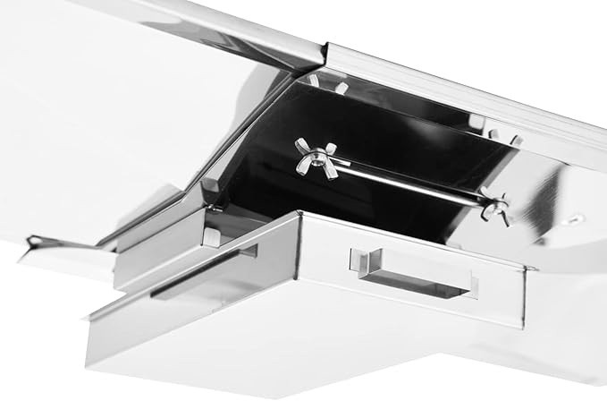 GHP 104-04013 DGB390SNP-D DGB390SNP Drip Pan Grill Replacement Parts for Dyna Glo Grease Tray DGB365GNP M365GMDG14 Landmann 42170 42172-D COSTCO 966686 Adjustable Drip Tray With Catch Pan Assembly