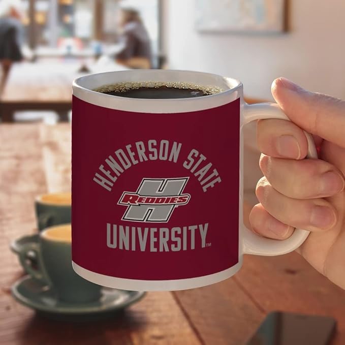 Henderson State Reddies Logo Ceramic Coffee Mug, Novelty Gift Mugs for Coffee, Tea and Hot Drinks, 11oz, White