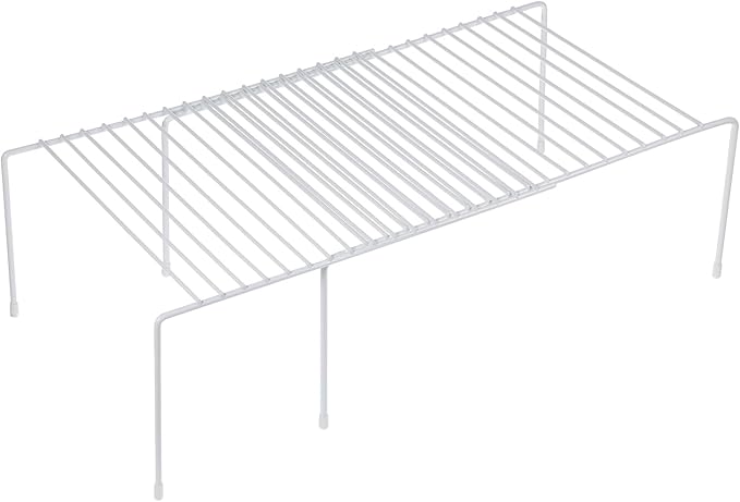 Kitchen Cabinet Organizer Expandable Storage Shelves Cupboard Spice Shelf Rack with Scratch Resistant Feet Metal Kitchen Counter Shelfs Freezer Shelf Rack for Counter Pantry Dish Spice