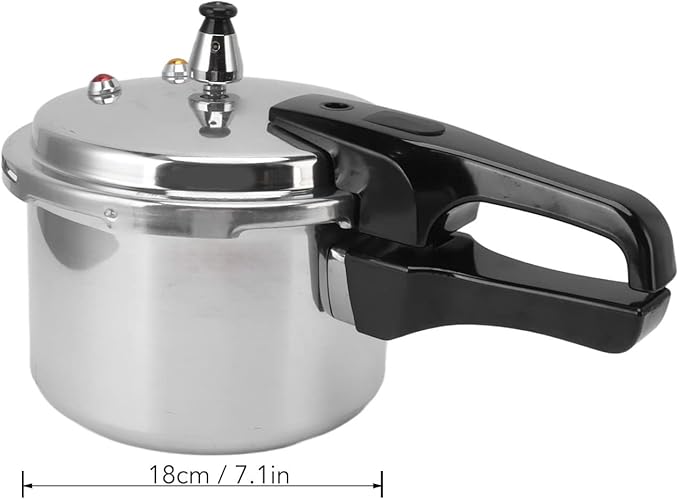 3L Stainless Steel Pressure Cooker, Exquisite Workmanship Stainless Steel Pressure Cooker Cooking Various Foods Food Grade for Induction Cooker