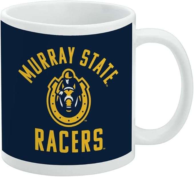 Murray State University Racers Logo Ceramic Coffee Mug, Novelty Gift Mugs for Coffee, Tea and Hot Drinks, 11oz, White