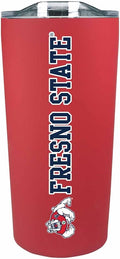 Campus Colors NCAA Stainless Steel Tumbler perfect for Gameday - 18 oz - Double Walled - Keeps Drinks Perfectly Insulated (Fresno State Bulldogs - Red)