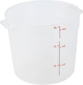 Restaurantware-Met Lux 6 Quart Food Storage Container, 1 Translucent Storage Container - Lids Sold Separately, Red Volume Markers, Dishwashable Container, Side Handles, For Storing Foods