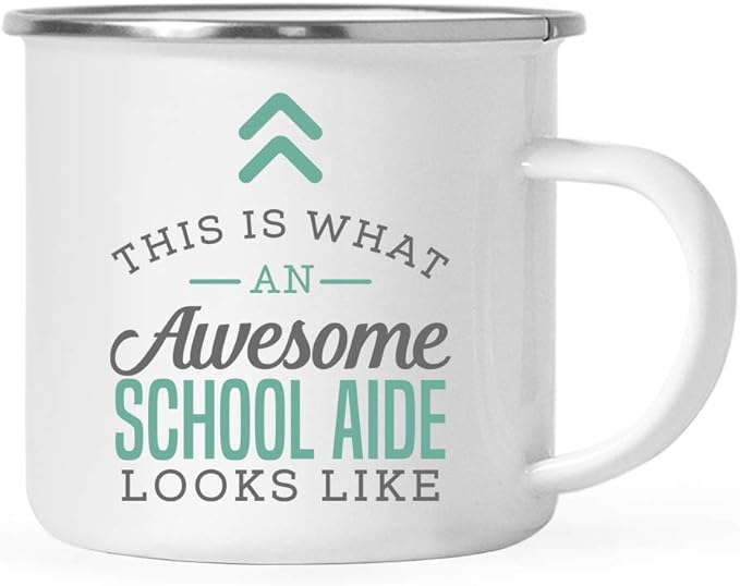 Andaz Press 11oz. Stainless Steel Campfire Coffee Mug, Awesome School Aide, 1-Pack, Birthday Gift Ideas, Includes Gift Box