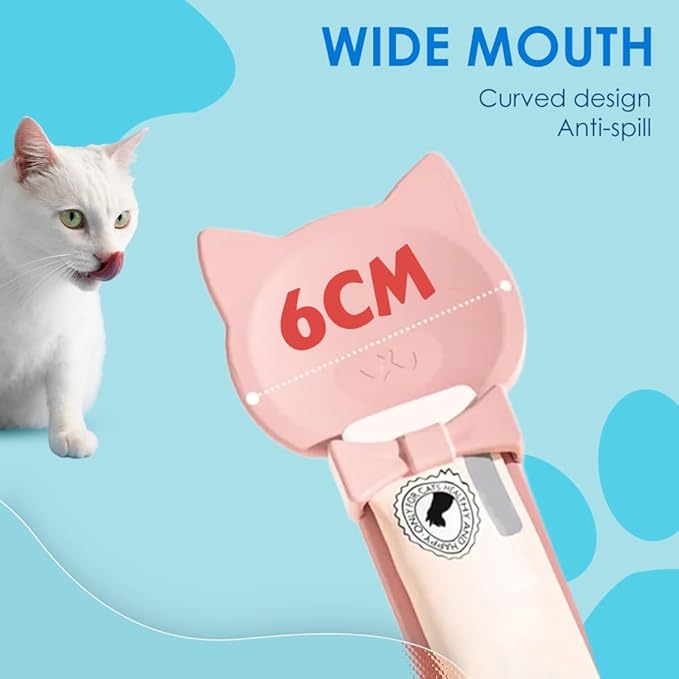 Cat Strip Feeder Spoon, 2025 New Cats Treat Dispenser, Cat Squeeze Treat Spoon for Puree and Bisque Delectables Lickable Wet Dispenser Sliding (3PCS-A)