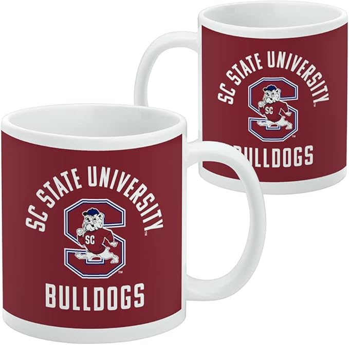 South Carolina State Bulldogs Ceramic Coffee Mug, Novelty Gift Mugs for Coffee, Tea and Hot Drinks, 11oz, White