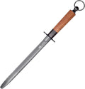 MITSUMOTO SAKARI 10 Inch Knife Sharpener Rod, Flat Honing Rod, High Carbon Honing Steel